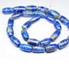 Natural Blue Lapis Luzuli Smooth Oval Tube Large Size Beads 18 Inches and Size 16-20mm.